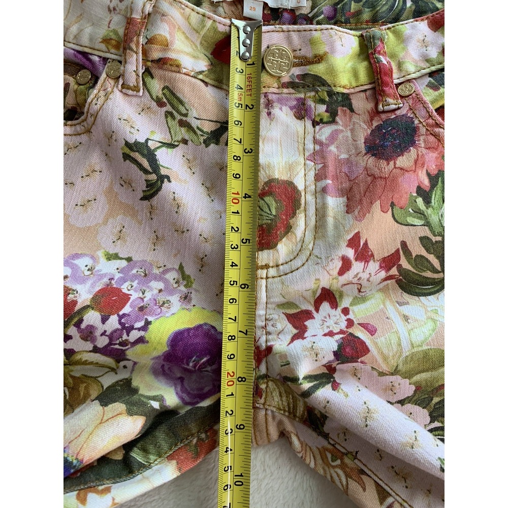 Tory Burch Women's Super Skinny Jean Size 29 Floral Print Flowers Colorful - Picture 13 of 15